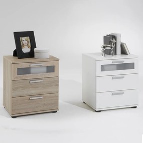 428733 FMD Noptieră cu 3 sertare, stejar