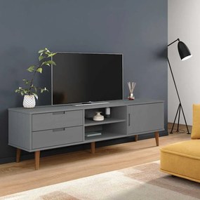 vidaXL Dulap TV „MOLDE”, gri, 158x40x49 cm, lemn masiv de pin