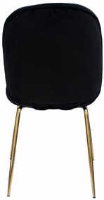 Set 2 scaune tapitate Charlize negre