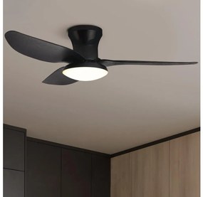 Brilagi - Ventilator LED tavan dimabil 30W 230V 3000-6500K negru + DO