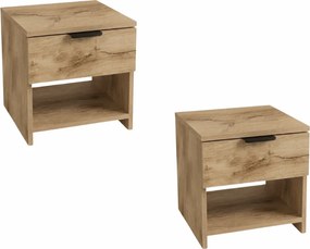 Noptiere HAVANA (2 buc), stejar artisan