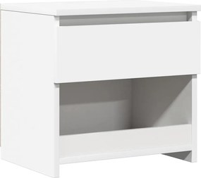 vidaXL Noptieră, alb, 40x30x39 cm, lemn prelucrat