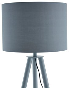 Lampadar din lemn/tesatura gri 154 cm, 1 bec