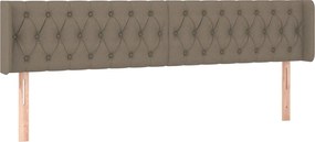 vidaXL Tăblie de pat cu aripioare gri taupe 203x16x78/88 cm textil