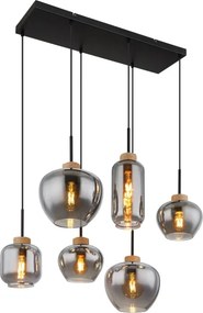 Globo 15549-6H - Lustru suspendat pe cablu MATT 6xE27/40W/230V, negru