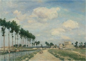 Tablou - Johan Barthold Jongkind, The Towpath, reproducere (70x50 cm)