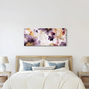 Tablou - Acuarelă flori (120x50 cm)