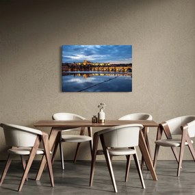 Tablou cu palatul din Praga și podul lui Carol (90x60 cm)