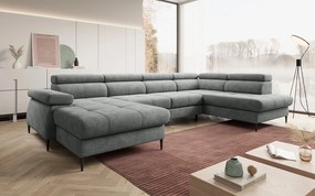 Colțar lemn masiv Cordoba III extensibil, 346 × 203 × 76 cm - Stânga
