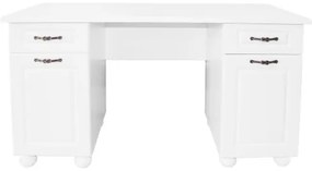 Birou Dynasty MDF Alb, 150 x 65 x 80 cm