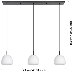 Lustră pe cablu Eglo 390202 BALMES 3xE27/40W/230V