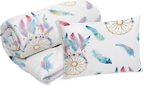 Set Alcam perna microfibra 50x70 cm si pilota matlasata 140x200 cm, Dream Catcher