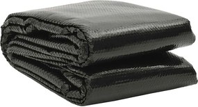 vidaXL Prelată de piscină, negru, 1200 x 600 cm, PE, dreptunghiular