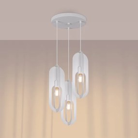 Lustră pe cablu Sollux SL.1361 NICUS 3xE27/15W/230V alb
