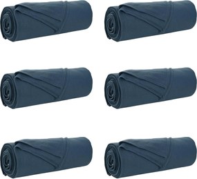 vidaXL Pături de aruncat 6 pcs Albastru marin 280 x 210 cm Molton