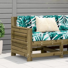 vidaXL Canapea cu cotieră de grădină, 69x62x70,5 cm, lemn pin tratat