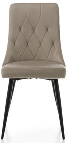 JAKS Scaun de sufragerie Caren velur bej închis