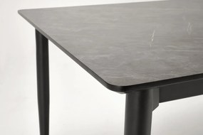 Masa extensibila Charles marmura gri/negru L180-260 cm