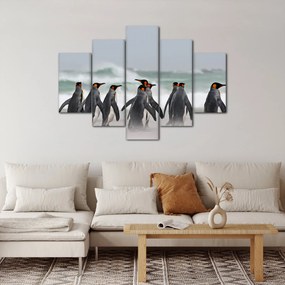 Tablou pinguini în ocean (150x105 cm)
