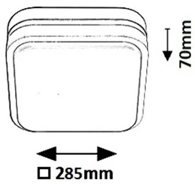 Aplica LED pentru iluminat exterior moderna IP44, 28,5x28,5cm, Hamburg 8850 RX