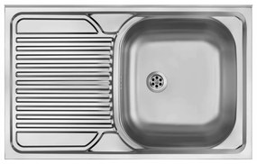 Chiuveta Deante Tango inox cu cuva orientata pe dreapta 80x50 cm