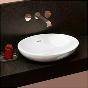 Lavoar pe blat Villeroy&Boch Loop&Friends alb lucios Alpin CeramicPlus 56x38 cm TitanCeram