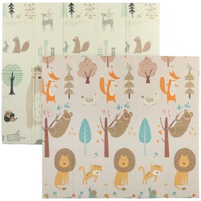 AIYAPLAY Saltea de joacă pentru copii 196 x 176 x 1,5 cm pliabilă dublă față Multicolor | Aosom Romania