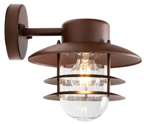 Aplică de perete industrială maro ruginiu IP44 - Shell