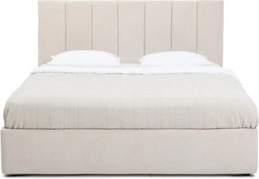 Pat dublu tapițat bej cu spațiu de depozitare cu saltea/ somieră 180x200 cm Thessa Bold Line - Bonami Selection