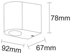 Aplică spot exterior BOSTON 1xGU10/10W/230V IP44