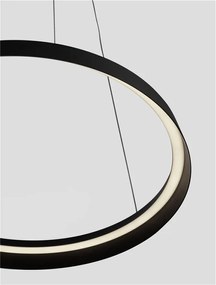 Lustra LED suspendata design modern circular ORMI negru