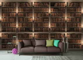 Fototapet - Biblioteca plină de cărți (254x184 cm)