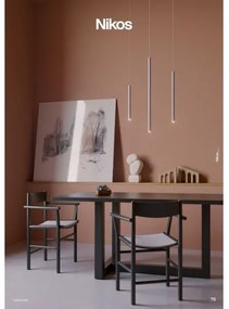 Redo NIKOS 01-3859 - Lampă suspendată LED pe cablu, 8W, 230V, 3000K, CRI 90, Ø 6 cm, alb