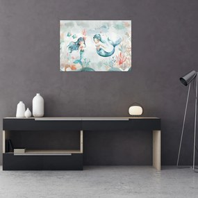 Tablou pe sticlă - Sirene (70x50 cm)