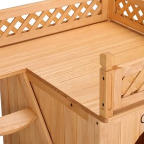 Deuba Casuta pentru pisici cu balcon 53x54x64 cm