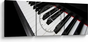 Tablou ccu clapele de pian (cu ceas) (90x30 cm)