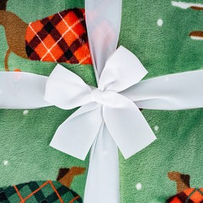 Pătură de Crăciun imitație blăniță 4Home Woof, 150 x 200 cm