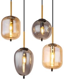 Lustră pe cablu Globo 15345-8A negruY 8xE14/40W/230V