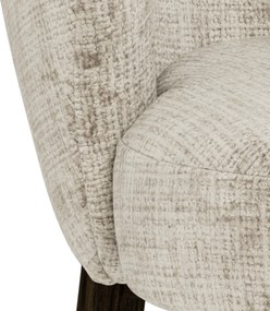 MAZZONI EXPORT DEBORA Bej (țesătură Juto 4)/cadru stejar afumat (nuanță de nuc) - SCAUN DE LEMN ADÂNC PENTRU LIVING SUFRAGERIE BIROU