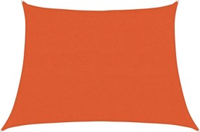 vidaXL Pânză parasolar, portocaliu, trapez, 4/5x3 m, HDPE, 160 g/m²