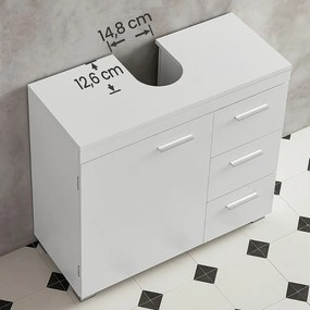 Dulap pentru chiuvetă IVY, 30x70x64 cm, alb Vasagle