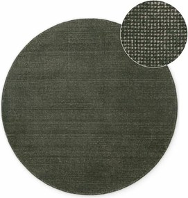 Covor verde închis țesut manual rotund din lână ø 160 cm Greenwich – Ted Baker