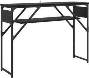 vidaXL MasaConsole Stejar Negru 105x30x75cm Lemn compozit