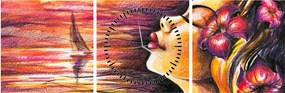 Tablou - Amintiri de vară (cu ceas) (90x30 cm)
