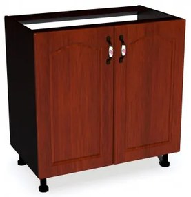 Corp inferior cu 2 usi 80 cm Zebra, wENGE/MDF Cedru Mustata, fara blat 80 x 82 x 50