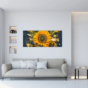 Tablou - Flori de toamnă (120x50 cm)