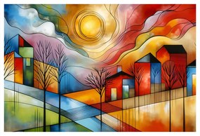 Tablou sat colorat