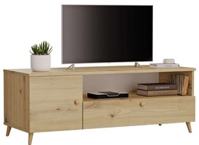 Comodă TV din lemn de stejar - Colecția Scandi