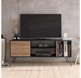 Masă TV/Dulap Mistique 140 (Nuc + Negru) . 1102363