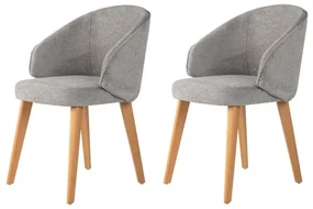 Set de scaune de sufragerie Bentley Grey and LightOak, 2 buc.